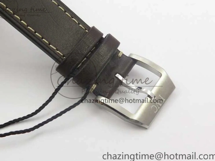 MIROTIME 0514 Pilot Chrono Spitfire IW387903 SS ZF 1:1 Best Edition Black Dial on Brown Leather Strap A OdorResistant 7127
